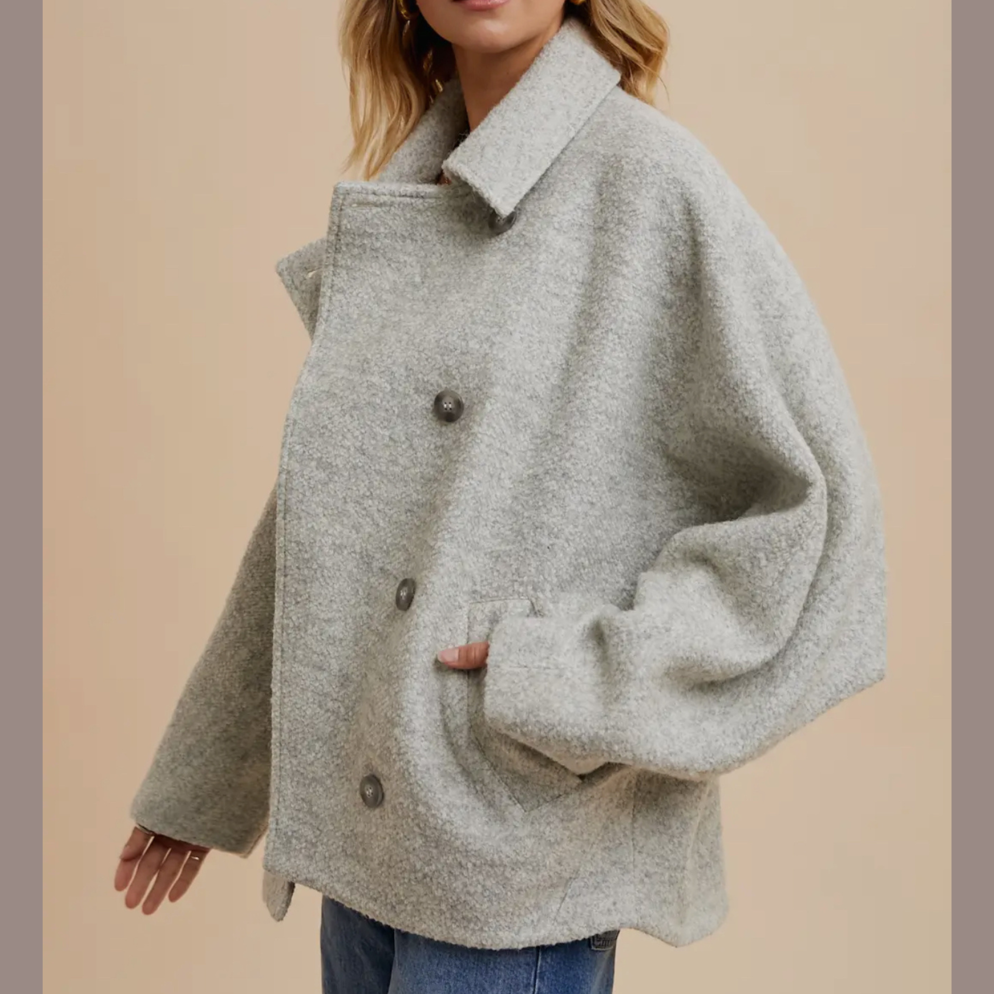 Colette Gray Bouclé Jacket – MintyGrape Boutique