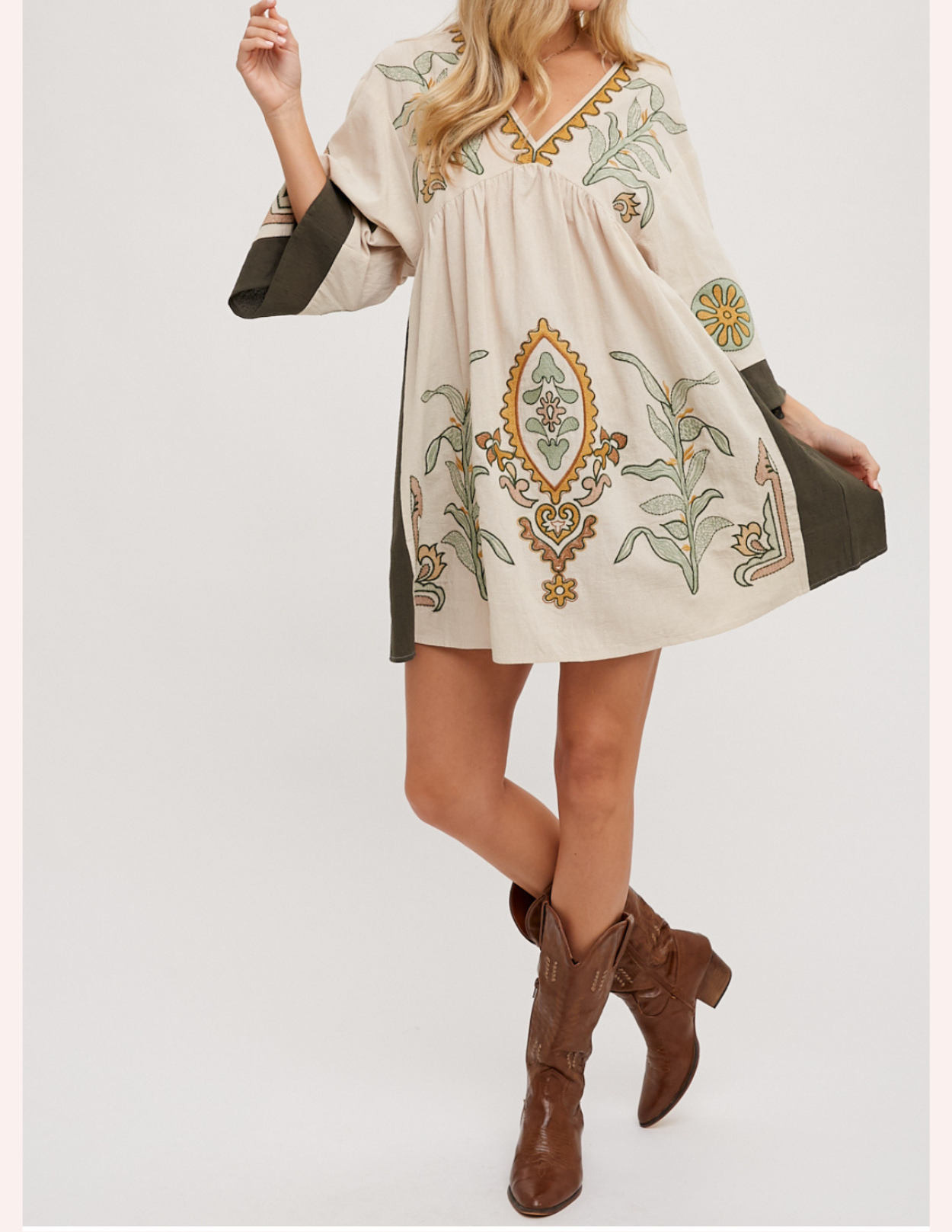 green emerald velvet dress Naomi Embroidered Dress – MintyGrape Boutique