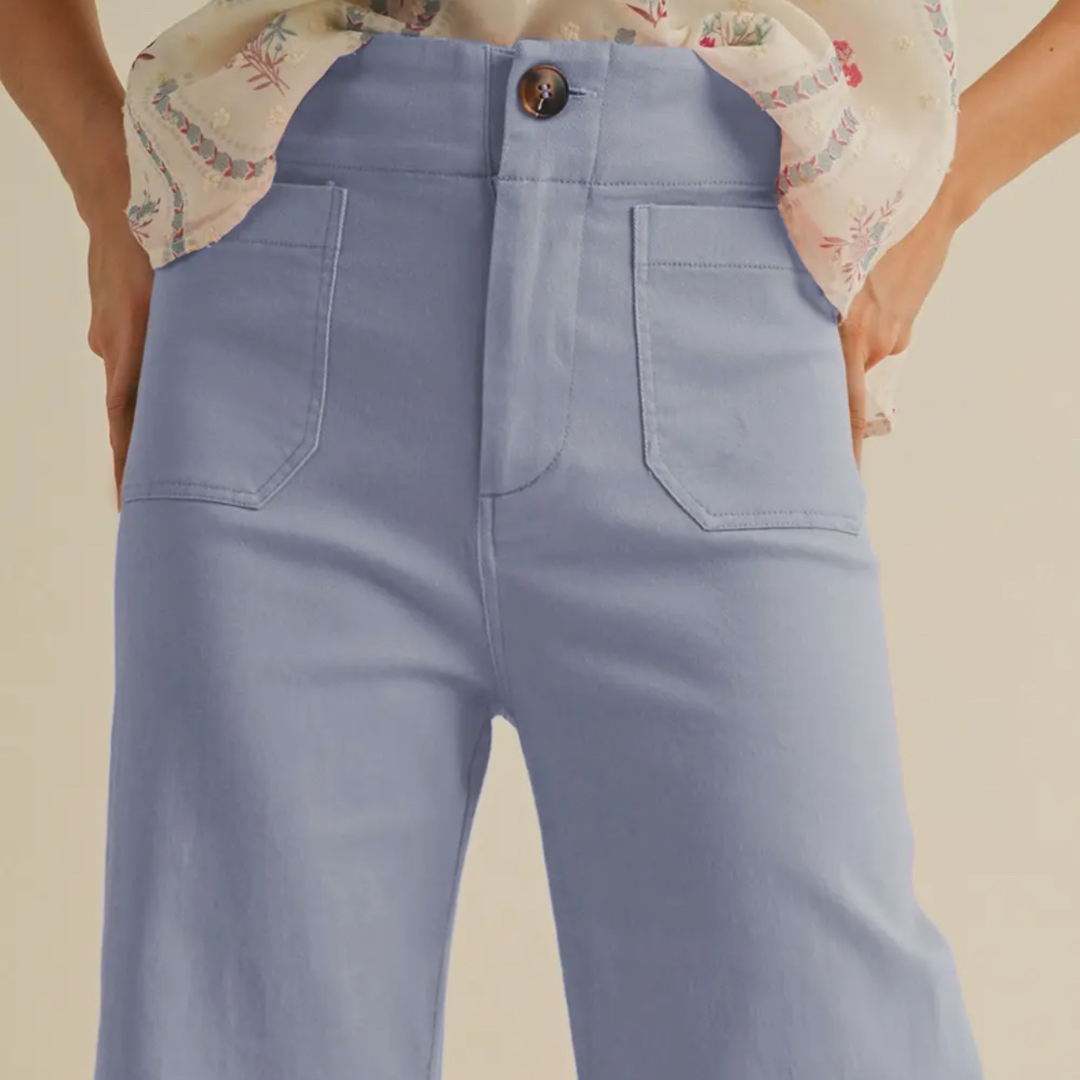 Elara High Waist Wide leg Cropped Pants