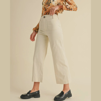 Elara High Waist Wide leg Cropped Pants