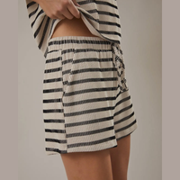 Gianna Striped Polo Shirt and Drawstring Shorts Set