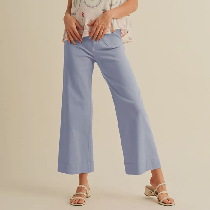 Elara High Waist Wide leg Cropped Pants