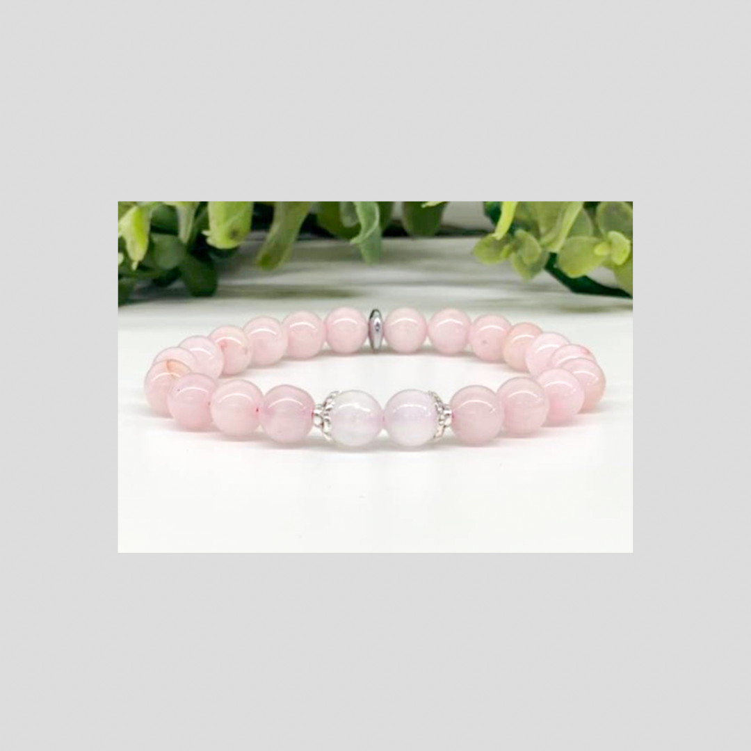 Rose Quartz With Selenite Stretchable Bracelet