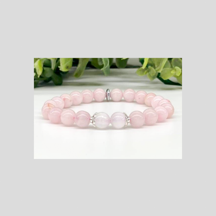 Rose Quartz With Selenite Stretchable Bracelet