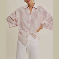 Elowen Oversized Striped Cotton Button-Down Shirt