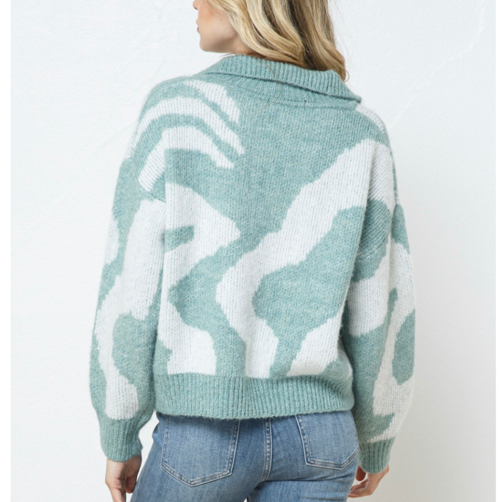 CAMILLE COLLARD V-NECK SWEATER