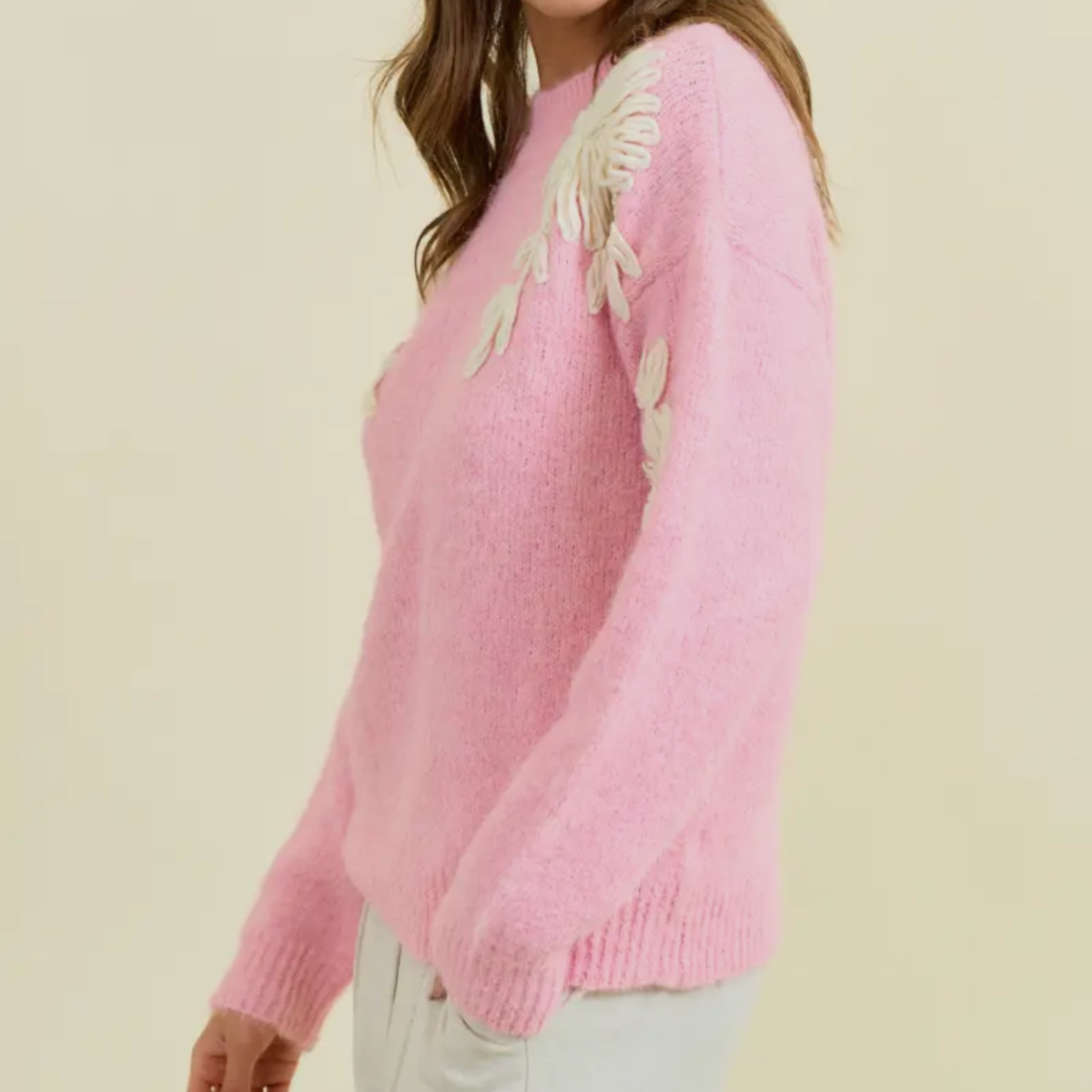 Ariana Floral Appliqué Sweater