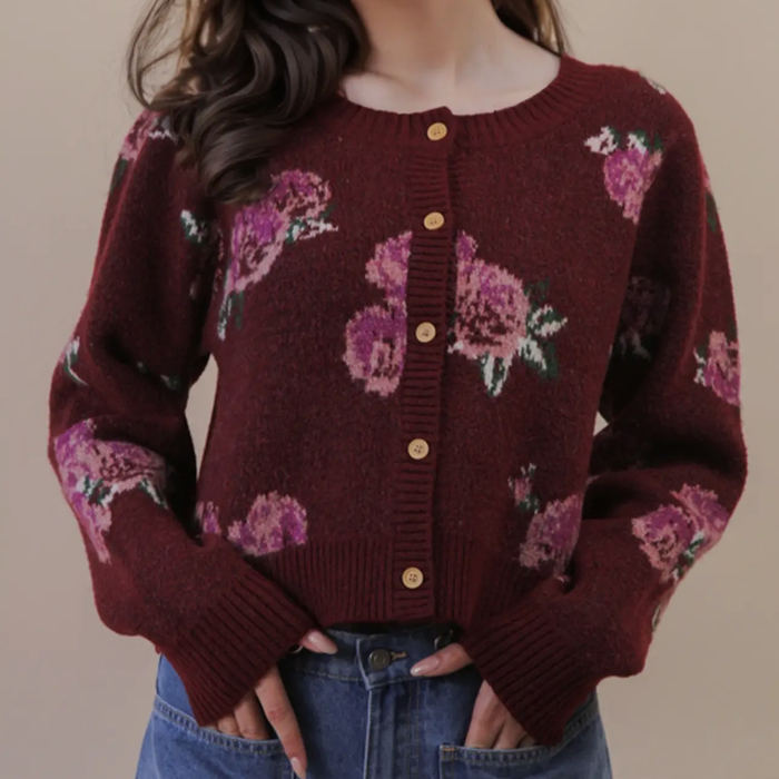 Sophie Floral Button Front Cardigan