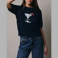 Holly Festive Martini & Candy Cane Sweater