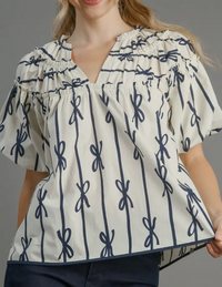 Addison Bow Print Top