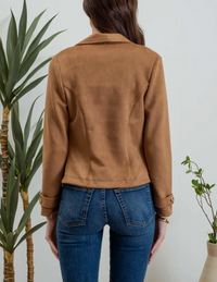 Josephina Faux Suede Moto Jacket