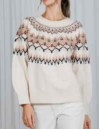 Maribel Fair Isle Crew Neck Sweater