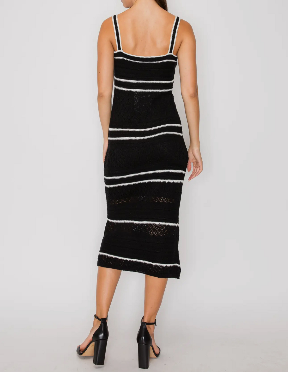 Lila Open Knit Midi Dress