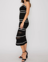 Lila Open Knit Midi Dress