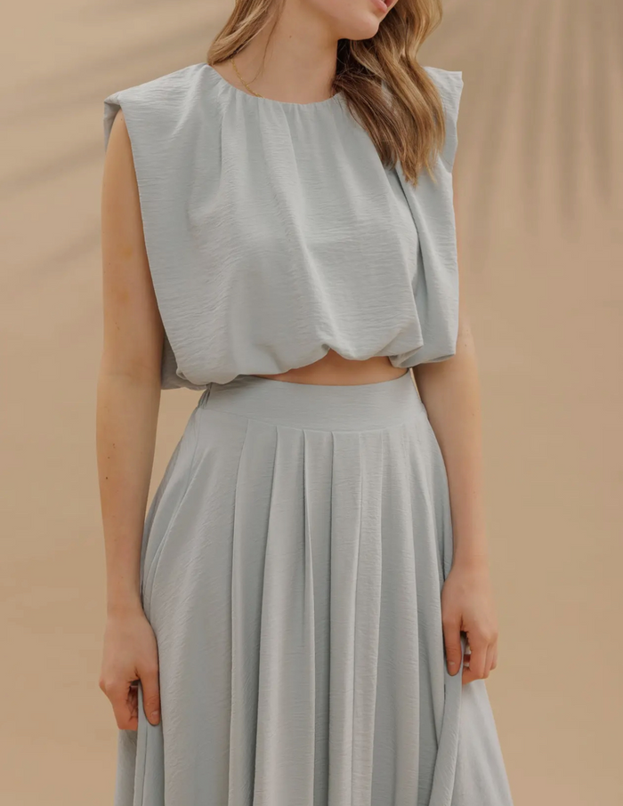 Romey Sleeveless Balloon Crop Top