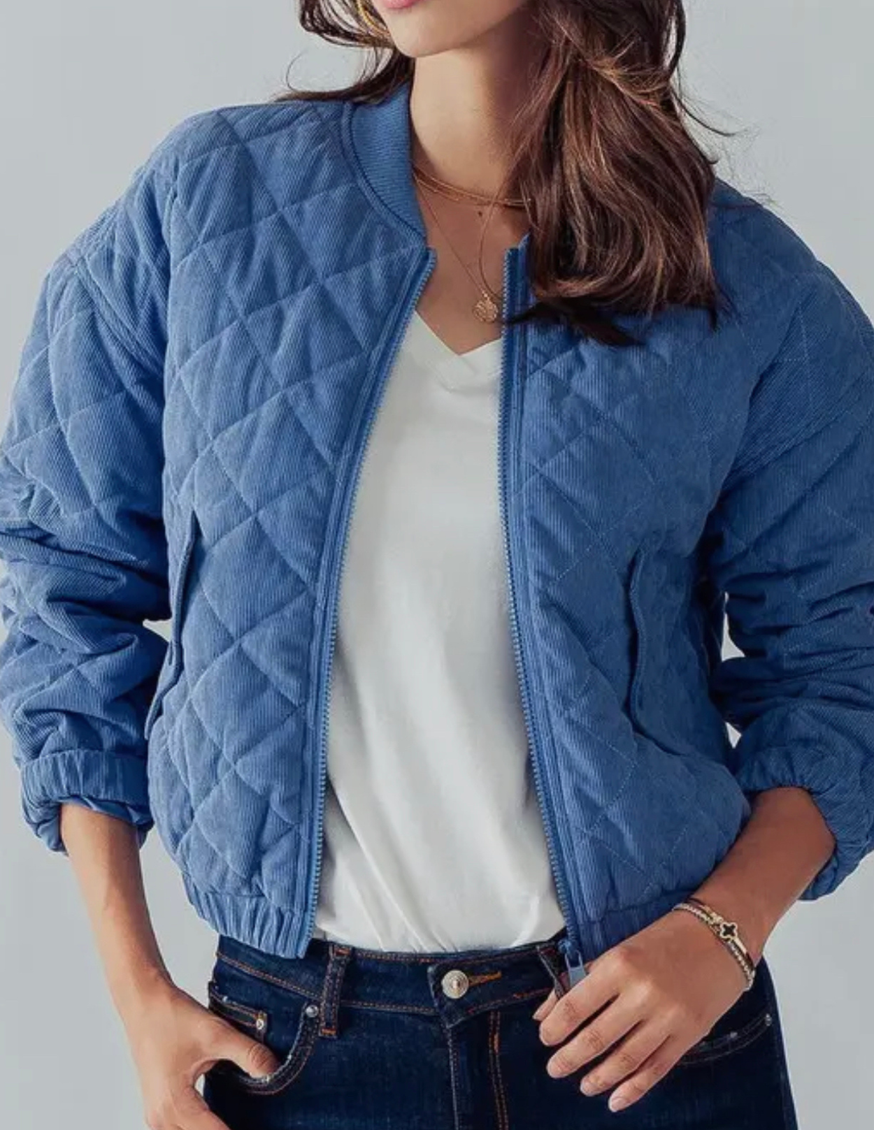 Belle quilted down coat