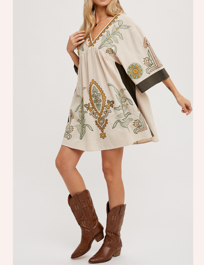 naomi embroidered mini dress Altar'd State Naomi Embroidered Mini Dress
