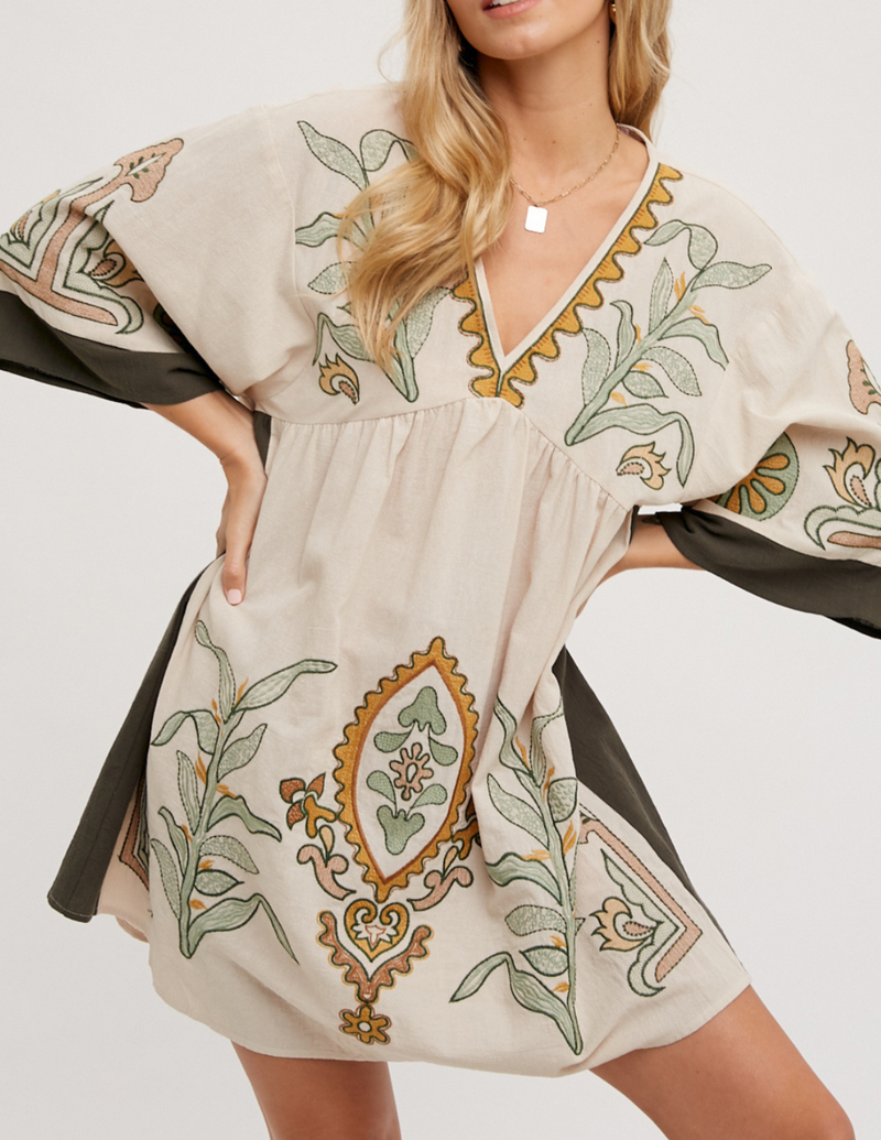 Naomi Embroidered Dress MintyGrape Boutique Naomi Embroidered Dress MintyGrape Boutique