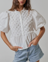 Paloma Textured Puff Sleeve Blouse