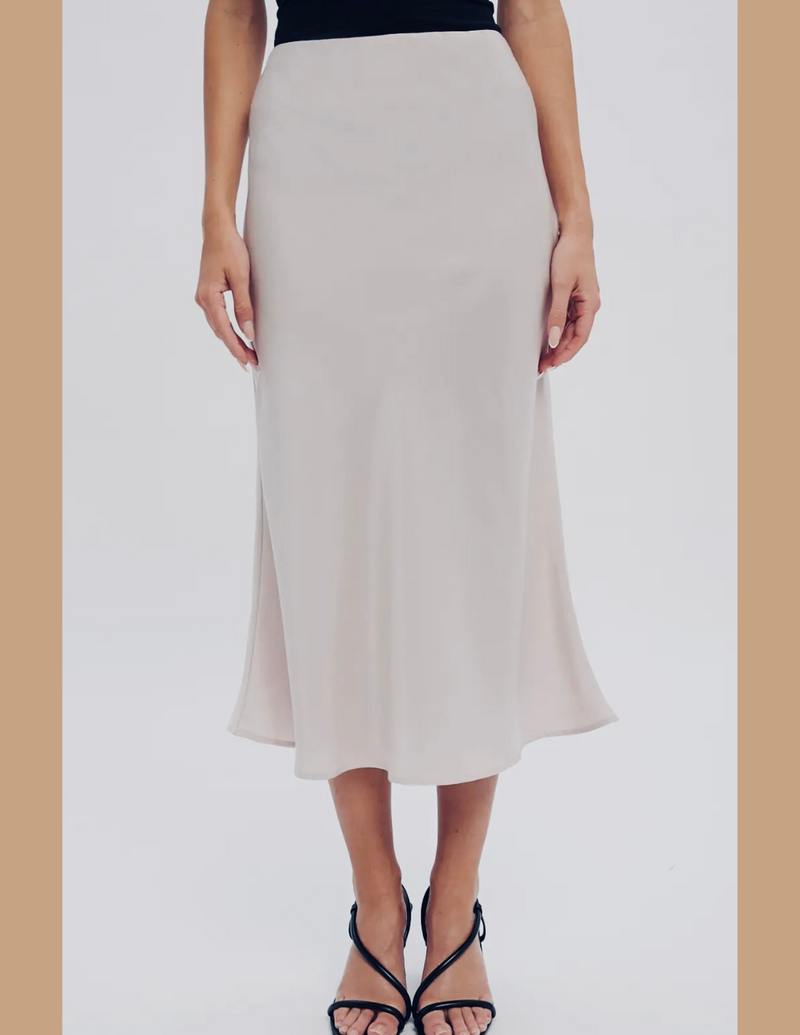 Vivianne Midi Satin Skirt