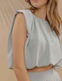 Romey Sleeveless Balloon Crop Top