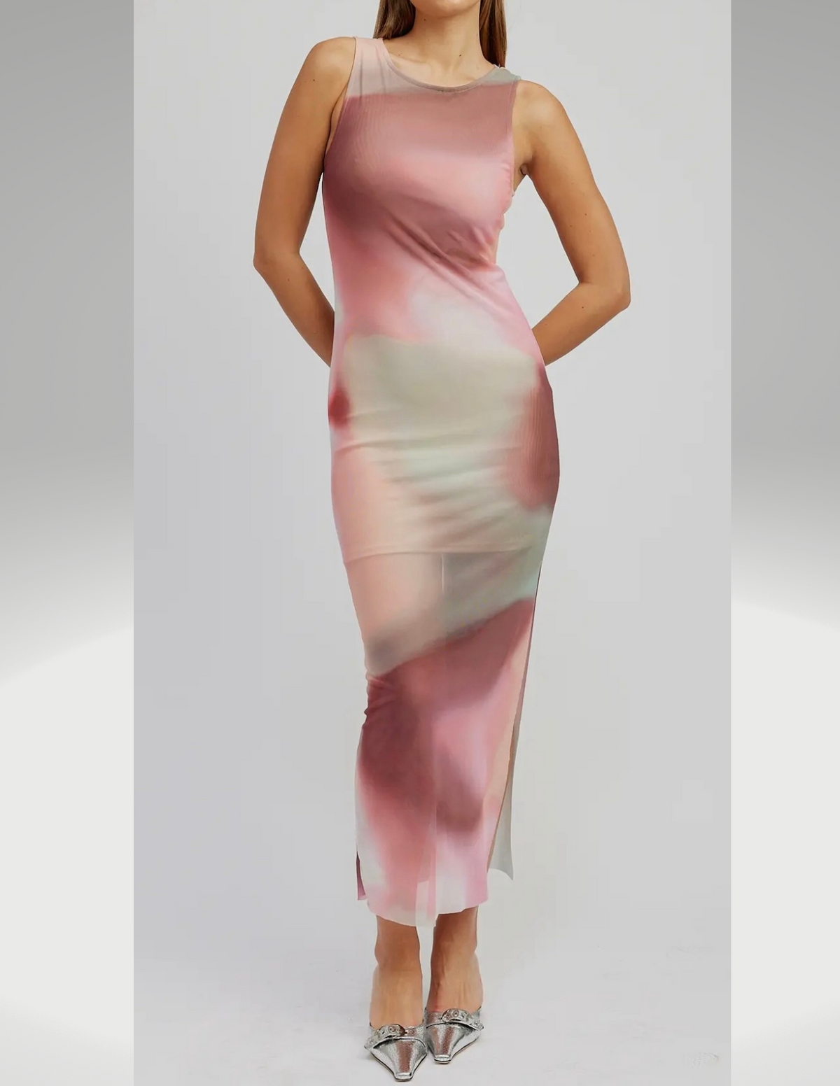 SIENNA ROSE MULTI-PINK MIDI TANK DRESS