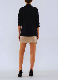 RUCHED SLEEVE BLAZER