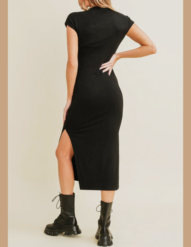 Rafaela Side Slit Midi Dress