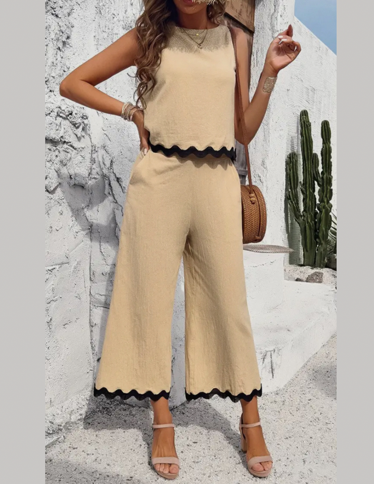 SABLE SCALLOPED PANT SET