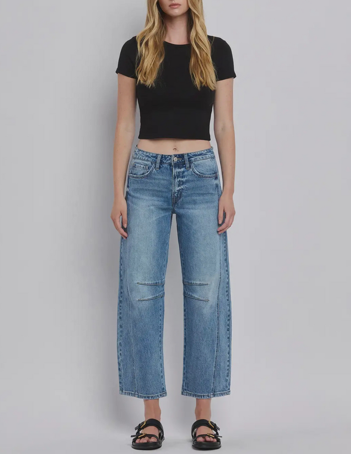 Harlow Mid Rise Barrel Jeans