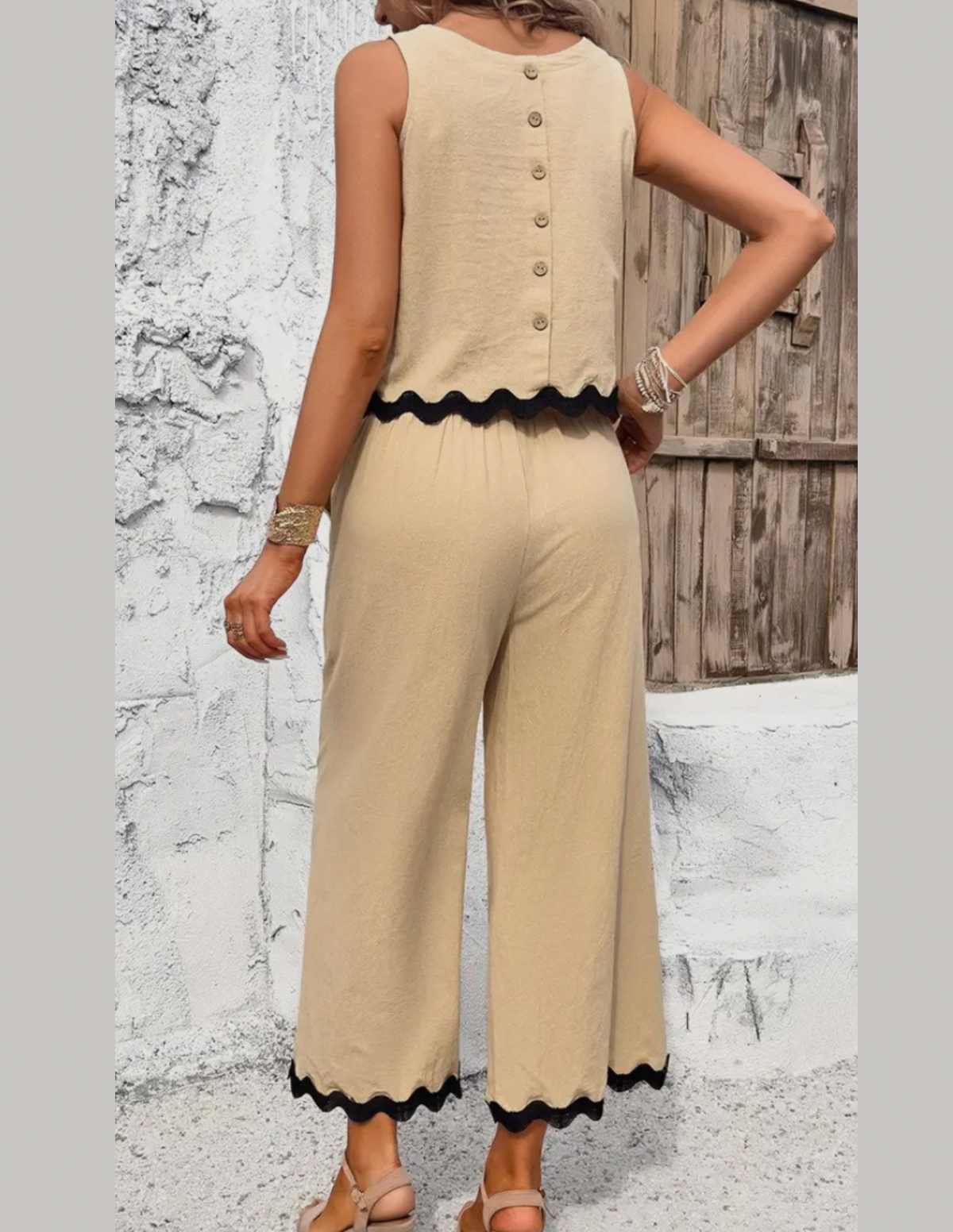 SABLE SCALLOPED PANT SET