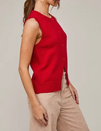 Ruby Button Vest Top