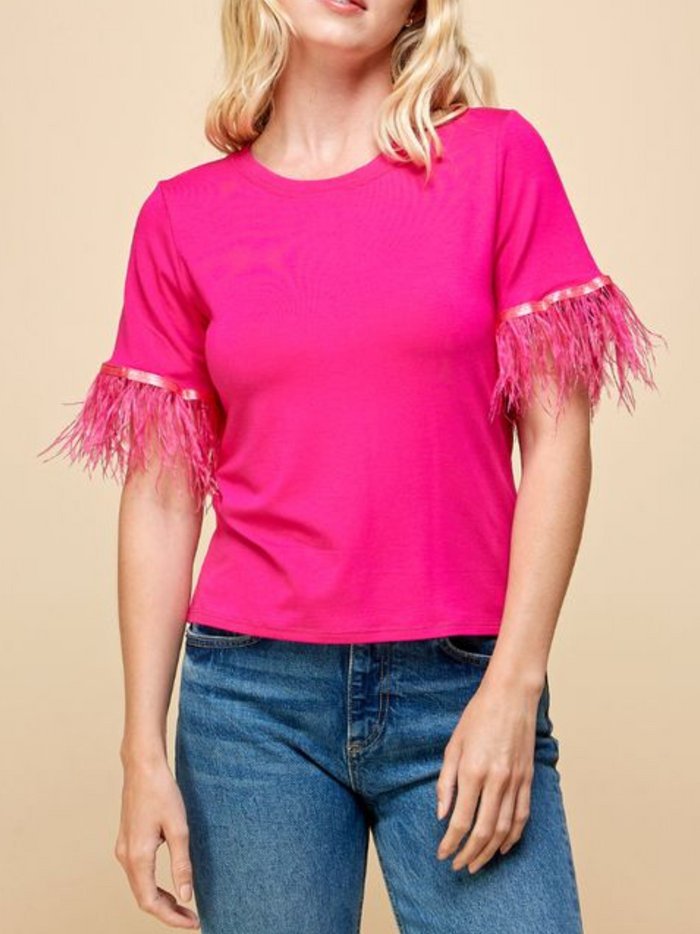 GABBY SO FANCY FEATHER TEE