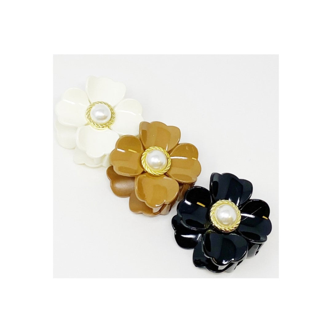 FLOWER PEARL HAIR CLAW SET