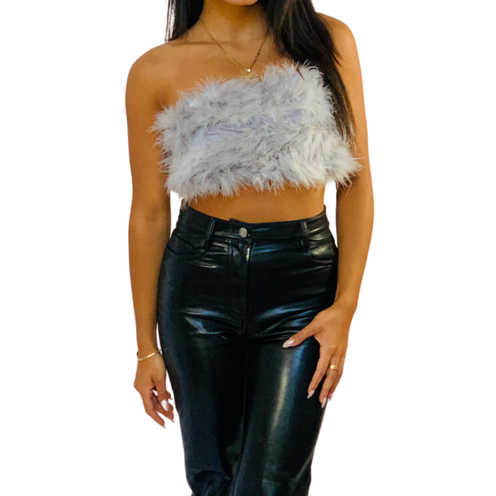 FEELING GLAM FAUX FEATHER BANDEAU