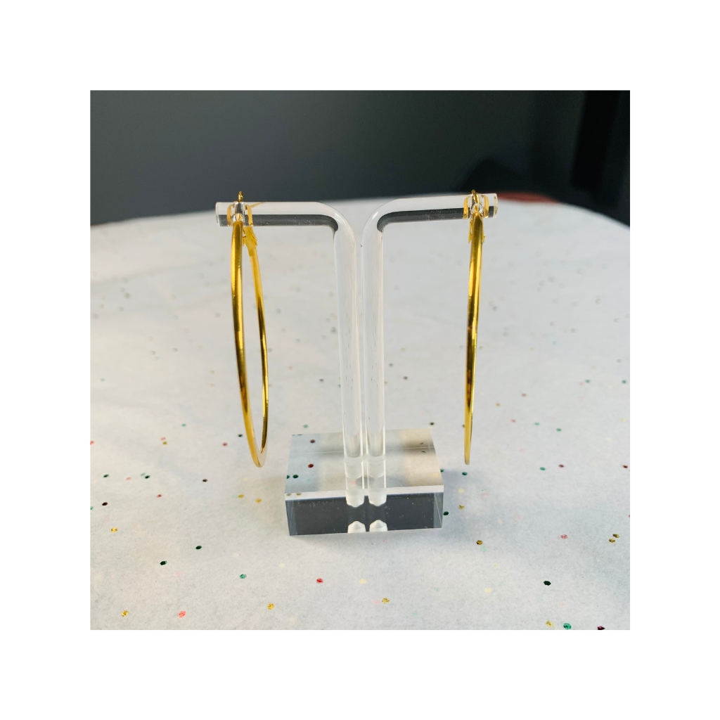 FLAT EDGE HOOP EARRINGS