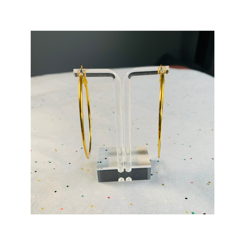 FLAT EDGE HOOP EARRINGS