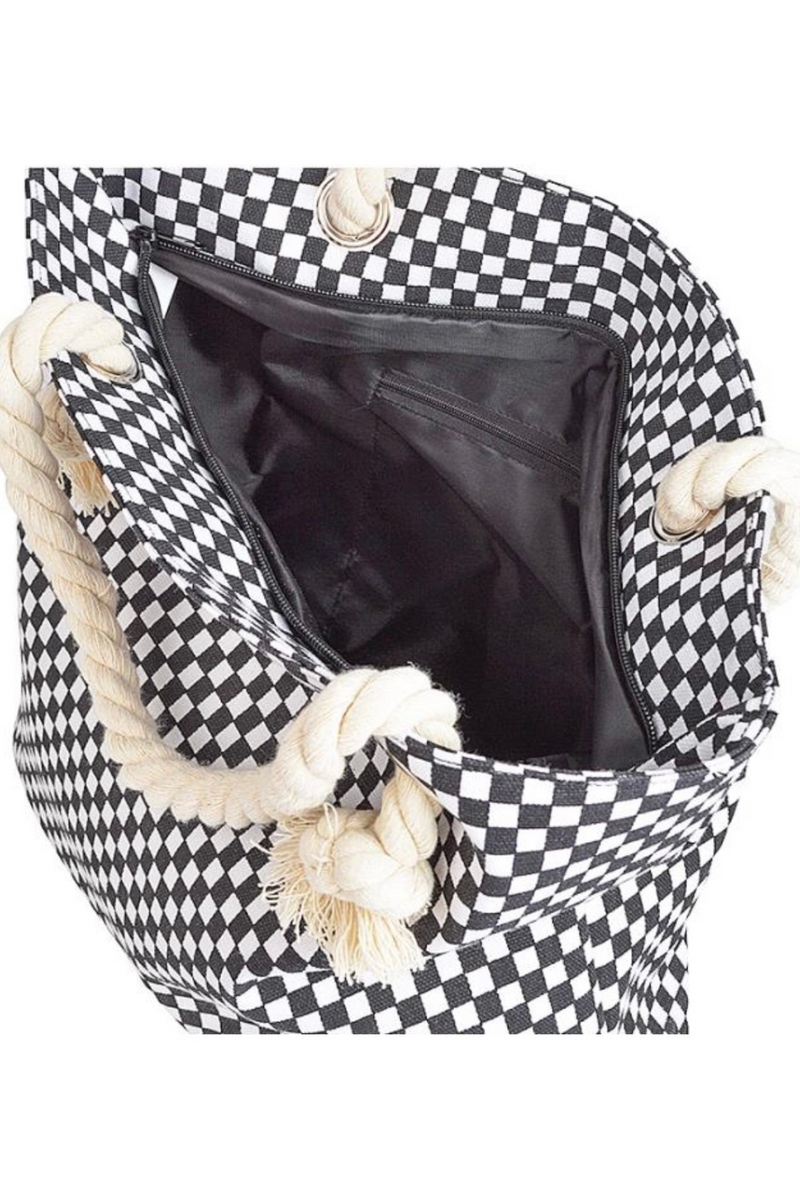 CHECKERED TOTE BAG