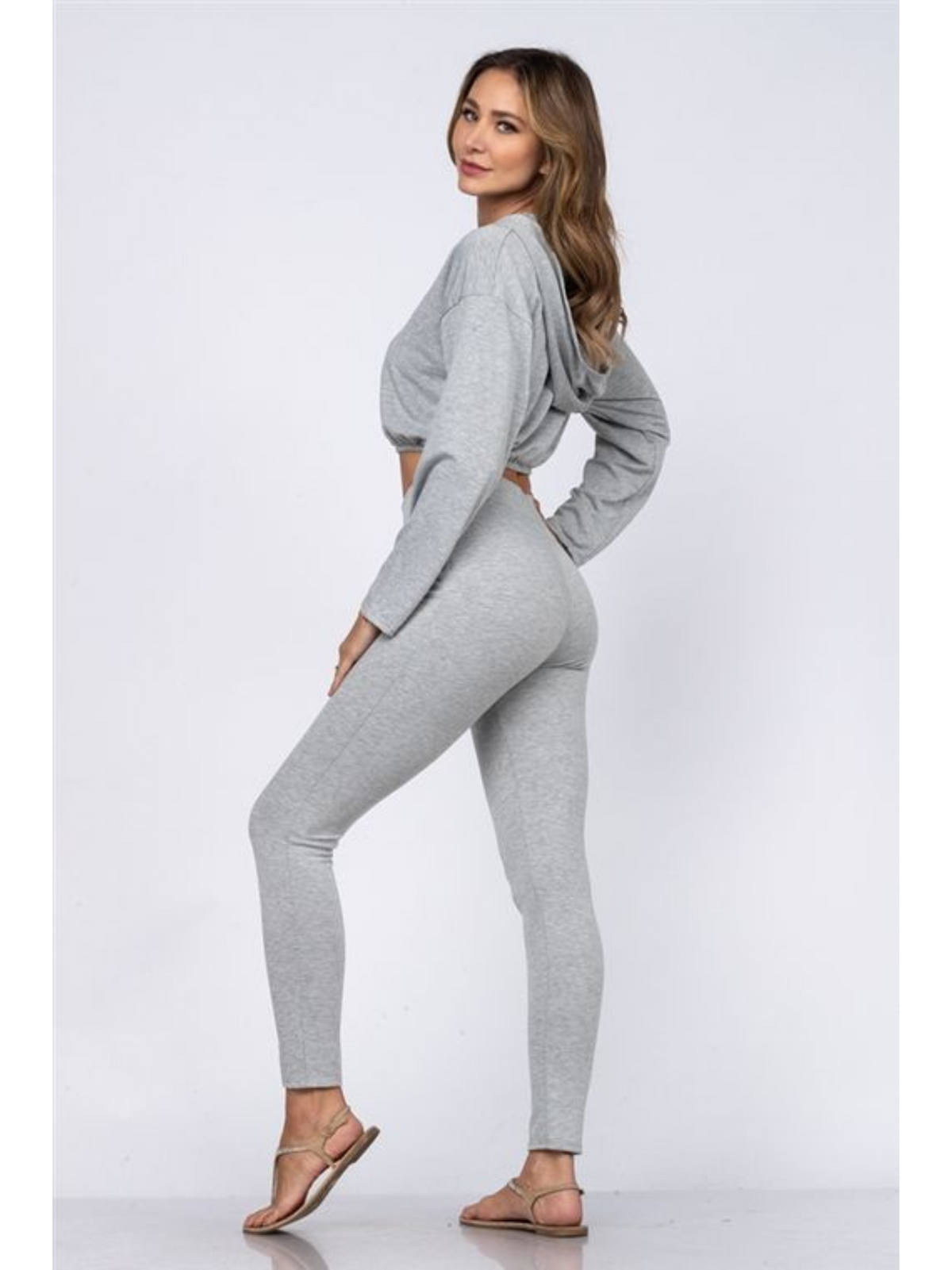 CROP HOODIE AND PANTS SET