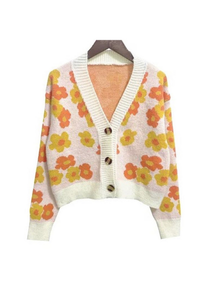 FLORAL PRINT CARDIGAN