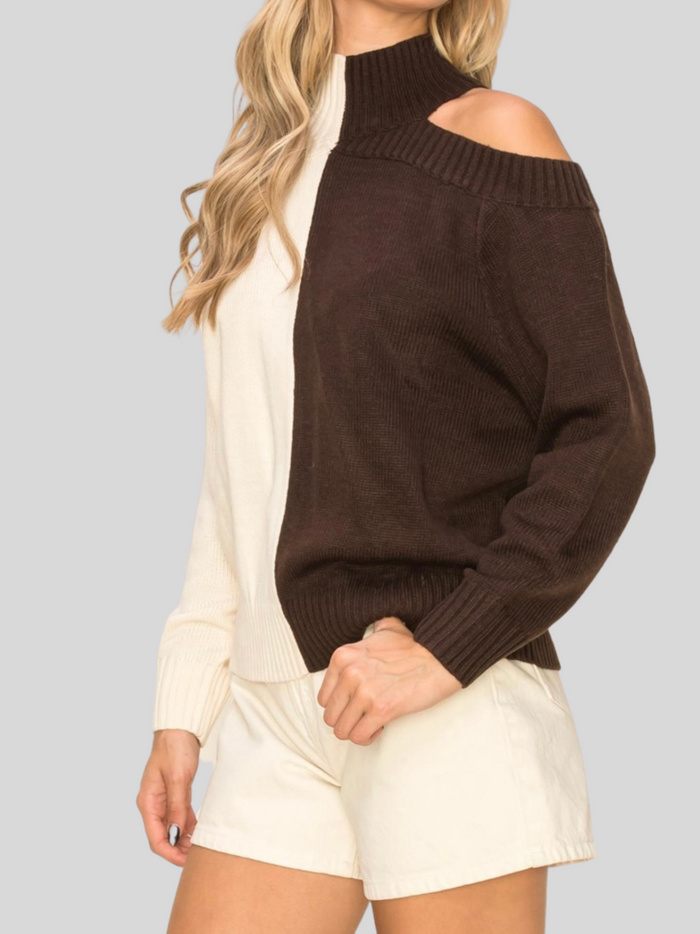 JILLIAN COLOR BLOCK SWEATER