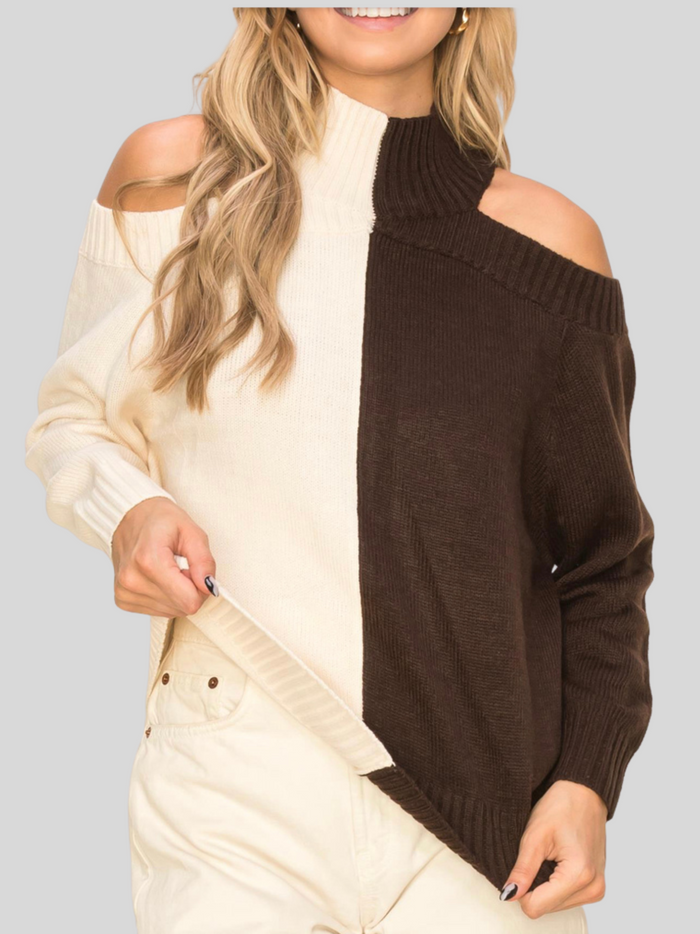 JILLIAN COLOR BLOCK SWEATER