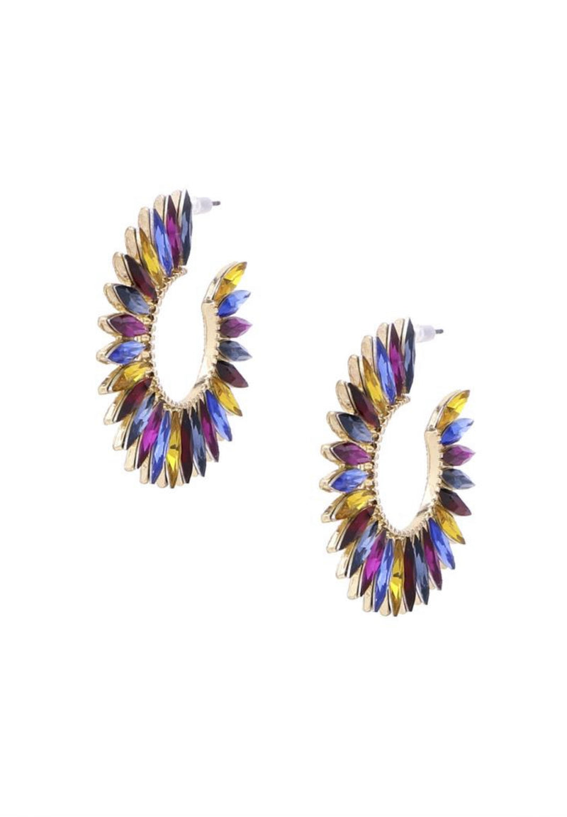 MULTICOLOR OPEN EARRINGS