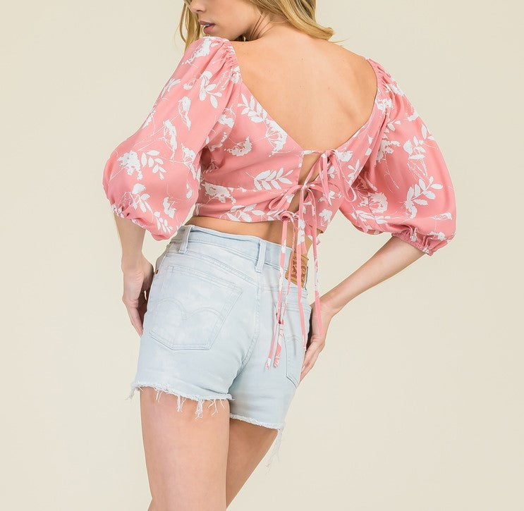 CORA BACK LACE UP TOP