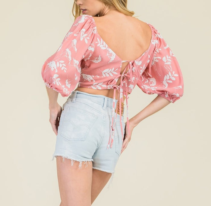 CORA BACK LACE UP TOP