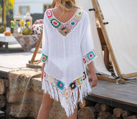 CROCHET FLOWER PATTERN COVER-UP